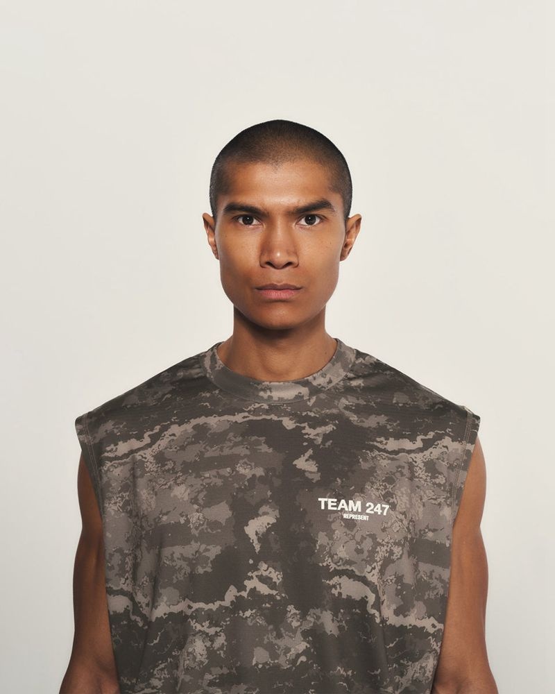 Pánské Tílko Represent Team 247 Oversized Maskáčové | CZ-SWIYO4520