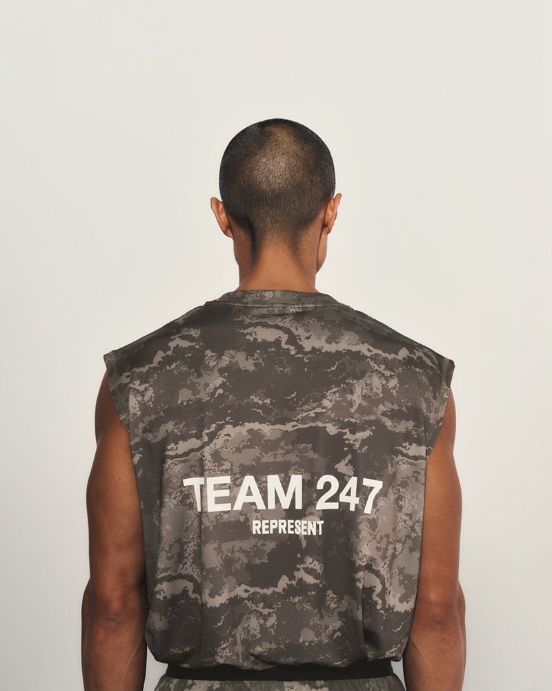 Pánské Tílko Represent Team 247 Oversized Maskáčové | CZ-SWIYO4520