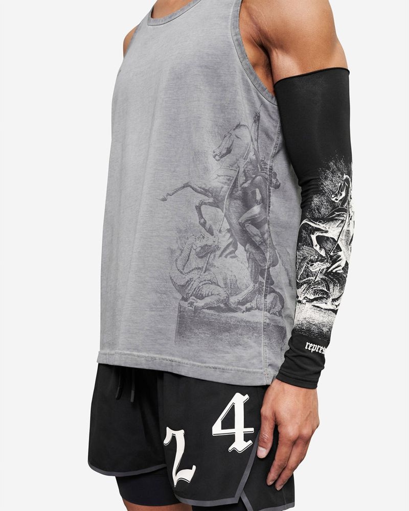 Pánské Tílko Represent Vintage 247 Run Šedé | CZ-KGINX0172