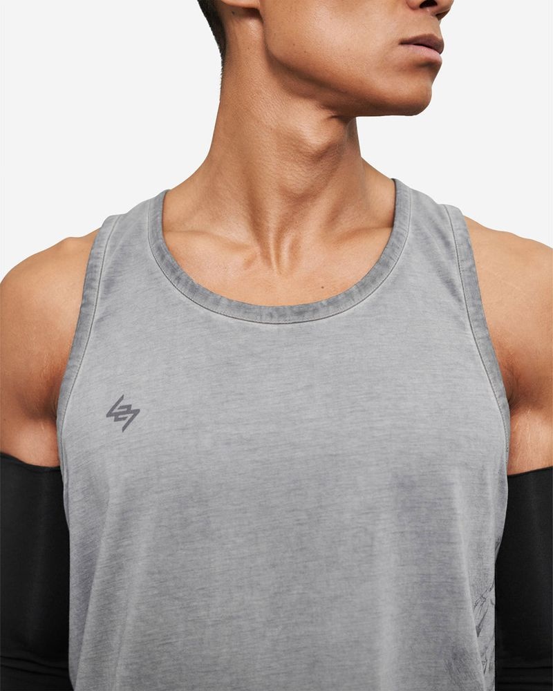 Pánské Tílko Represent Vintage 247 Run Šedé | CZ-KGINX0172