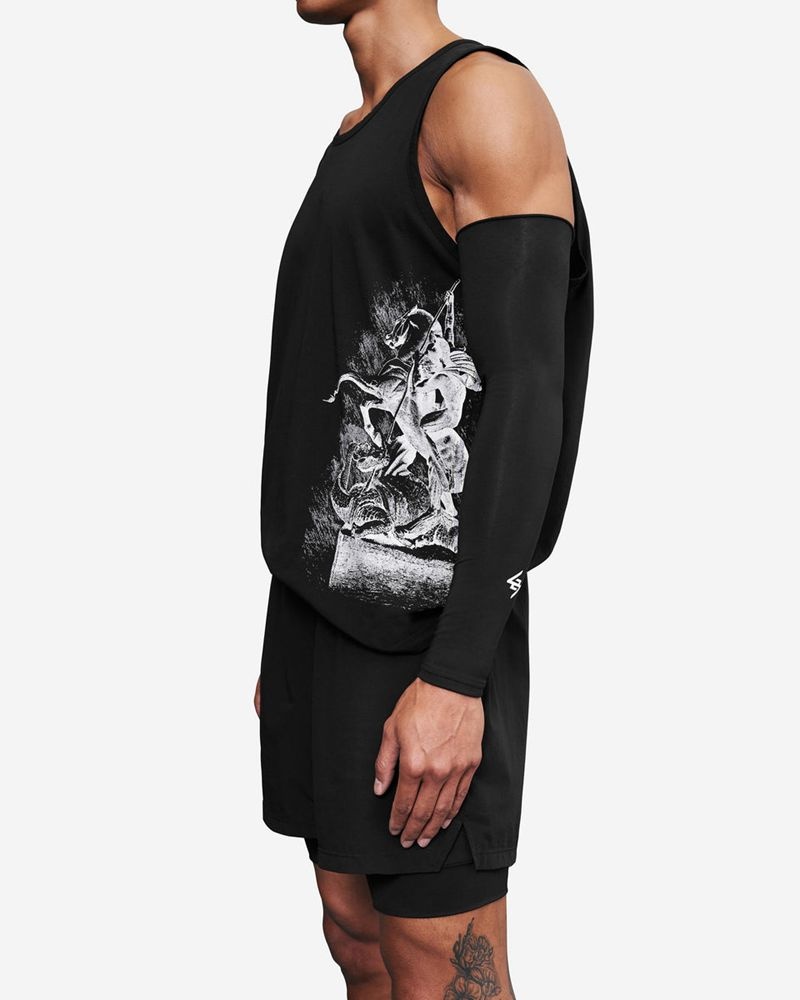 Pánské Tílko Represent Vintage 247 Run Černé | CZ-PFEVT9410