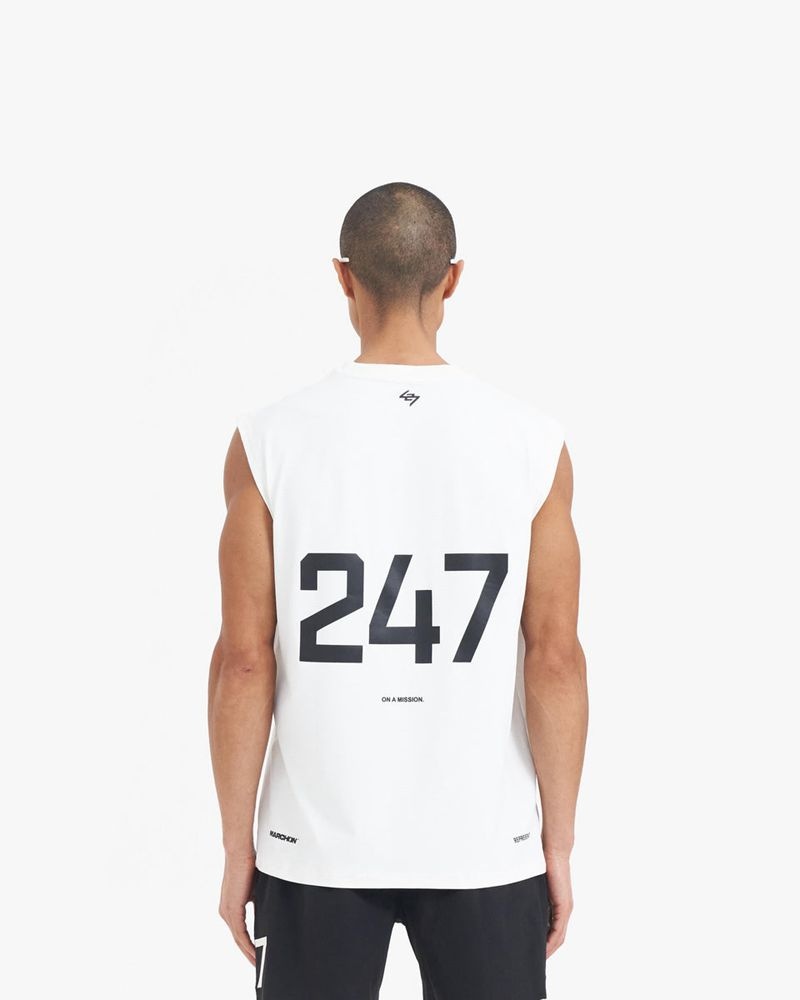 Pánské Tílko Represent White Oversized Bílé | CZ-OKEWR0713