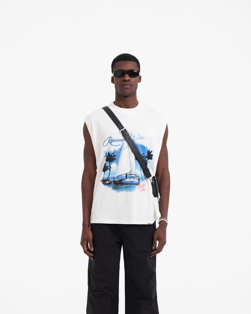 Pánské Tílko Represent Yacht Club Bílé | CZ-ZPSGK4693