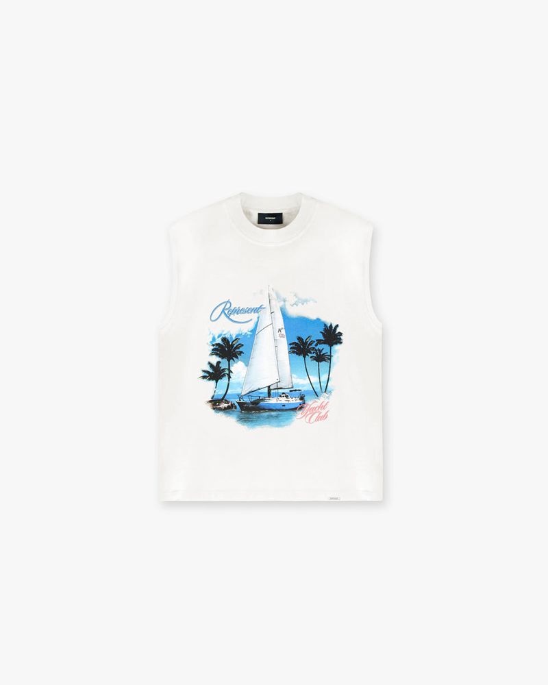 Pánské Tílko Represent Yacht Club Bílé | CZ-ZPSGK4693