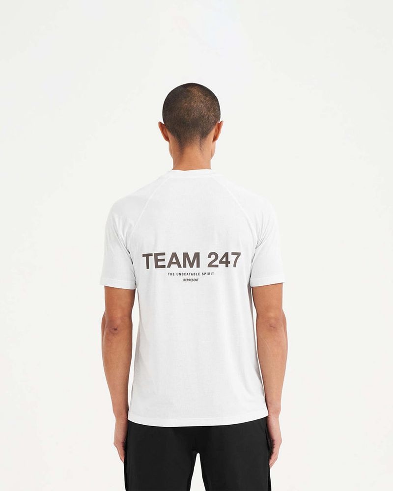 Pánské Tričko Represent 247 Team Run Bílé | CZ-ZEOVA2074