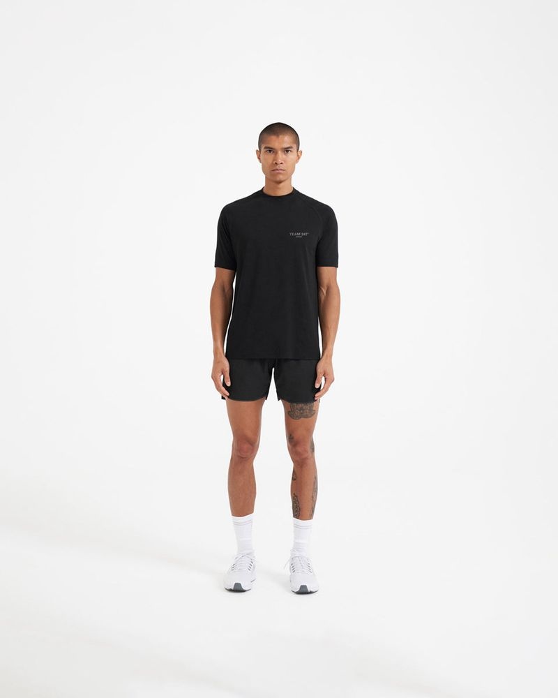 Pánské Tričko Represent 247 Team Run Černé | CZ-FGNWU3896