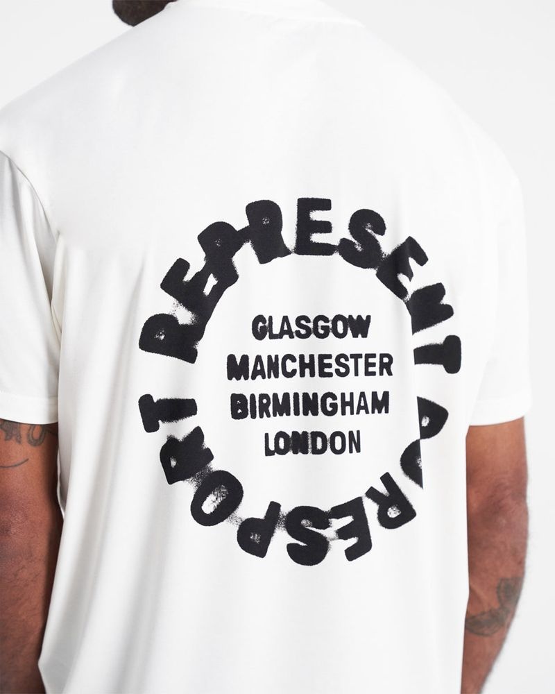 Pánské Tričko Represent 247 X Puresport Oversized Bílé | CZ-PNUDV5392