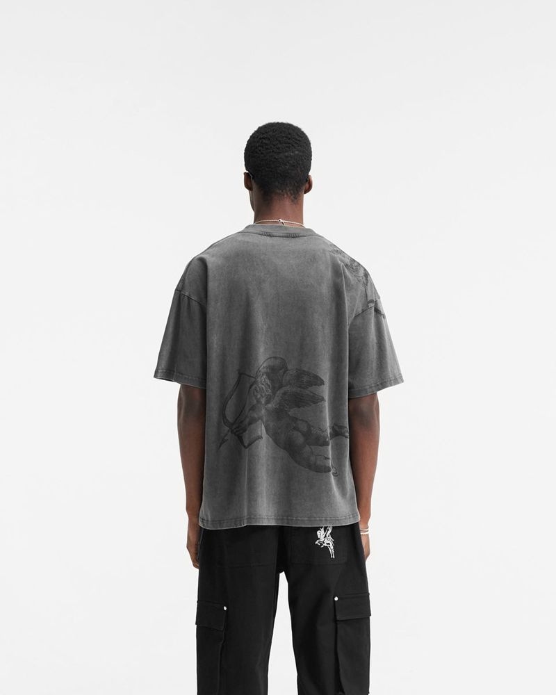 Pánské Tričko Represent Cherub All Over Šedé | CZ-VYSGA6874