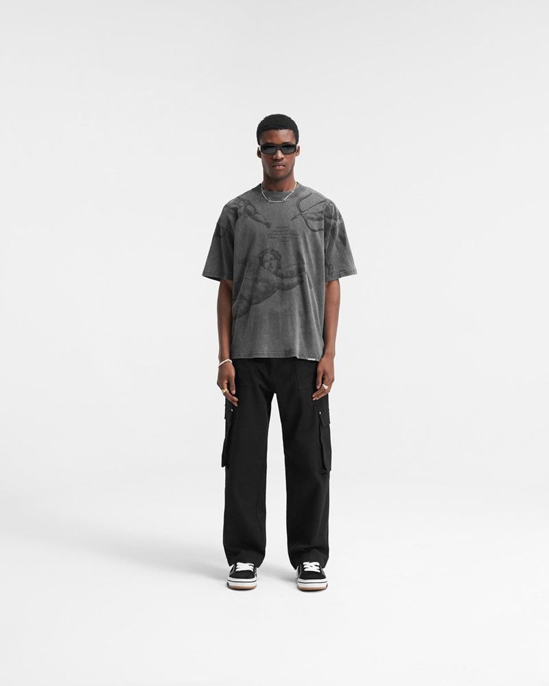 Pánské Tričko Represent Cherub All Over Šedé | CZ-VYSGA6874