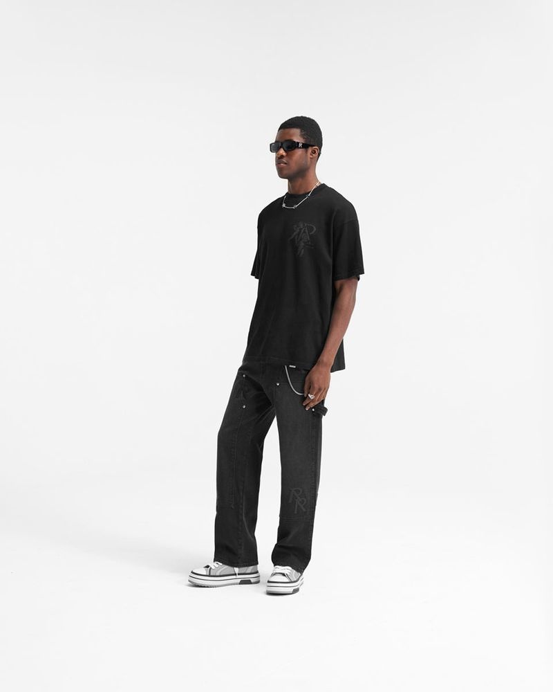 Pánské Tričko Represent Cherub Initial Černé | CZ-LSZTU9582