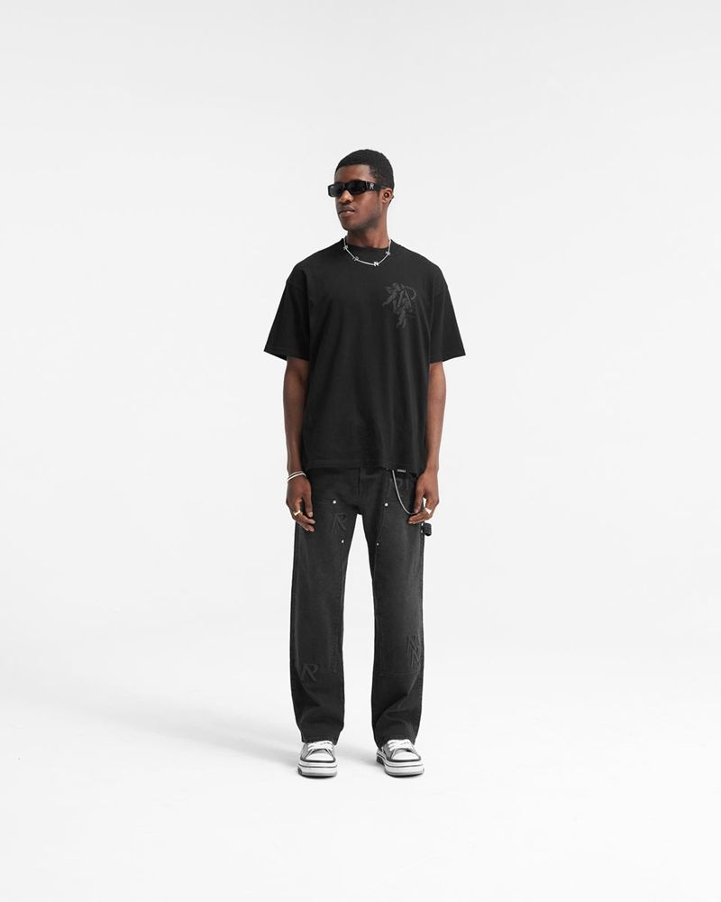 Pánské Tričko Represent Cherub Initial Černé | CZ-LSZTU9582