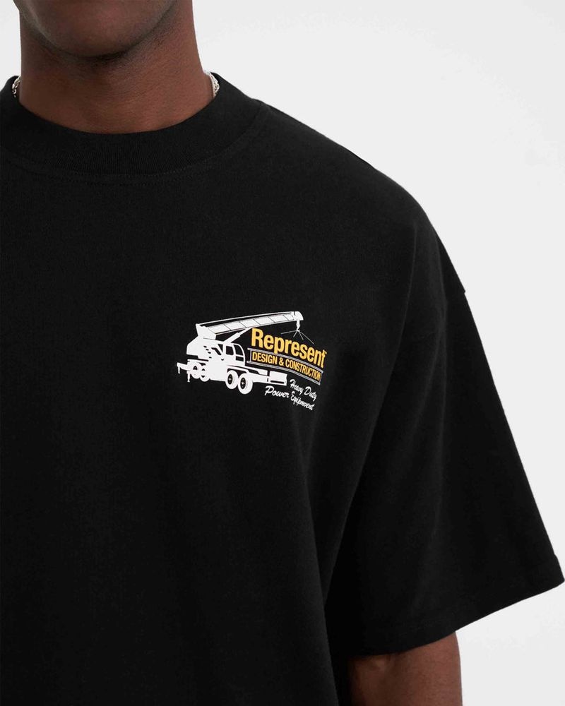Pánské Tričko Represent Design & Construction Černé | CZ-XEHCV3215
