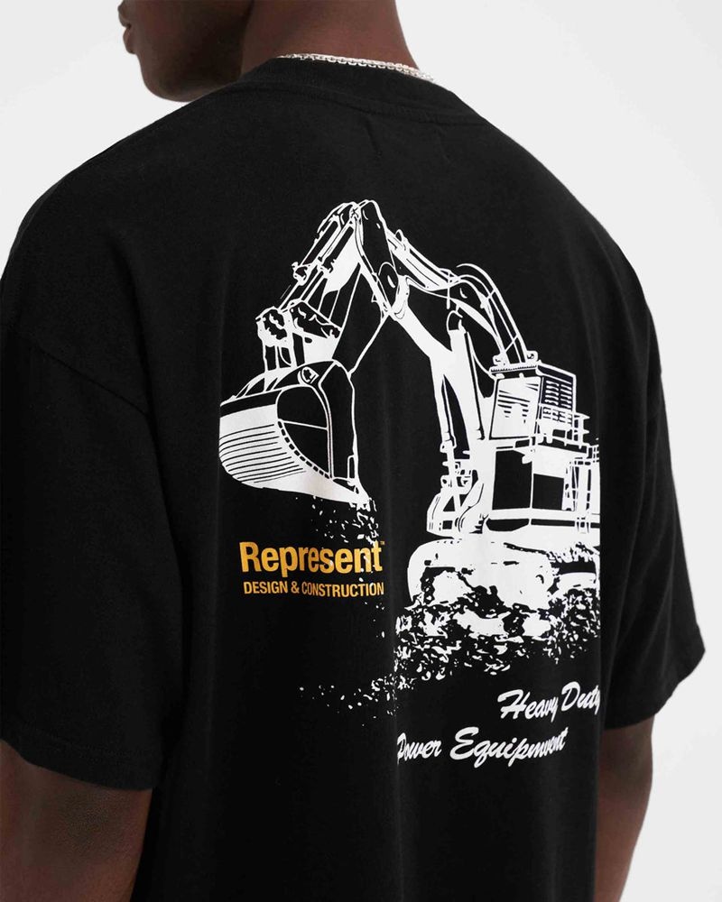 Pánské Tričko Represent Design & Construction Černé | CZ-XEHCV3215