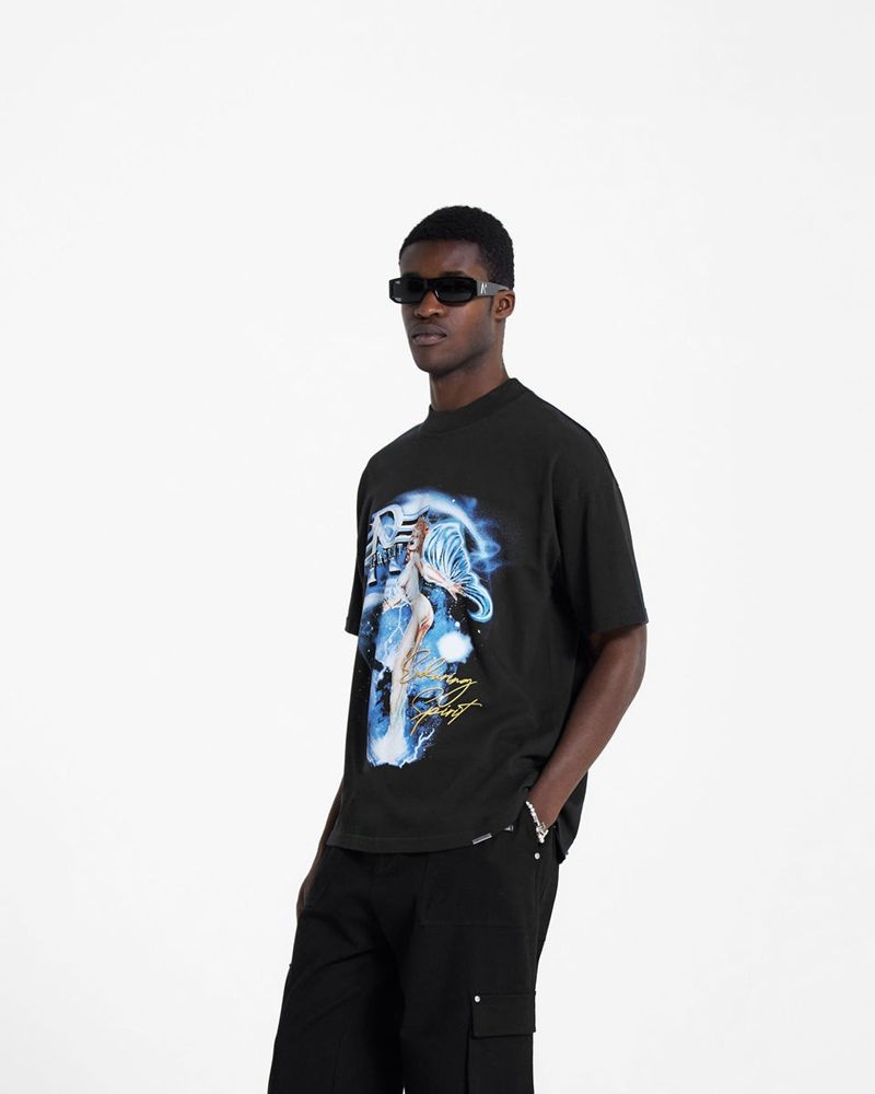 Pánské Tričko Represent Enduring Spirit Černé | CZ-EFNXW4973