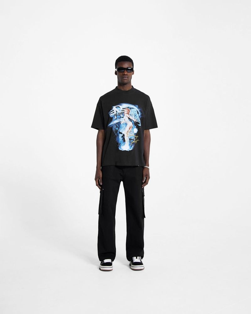 Pánské Tričko Represent Enduring Spirit Černé | CZ-EFNXW4973