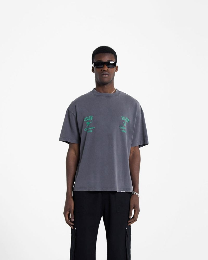 Pánské Tričko Represent Fall From Olympus Tmavě Šedé Zelene | CZ-ZOTXH5018