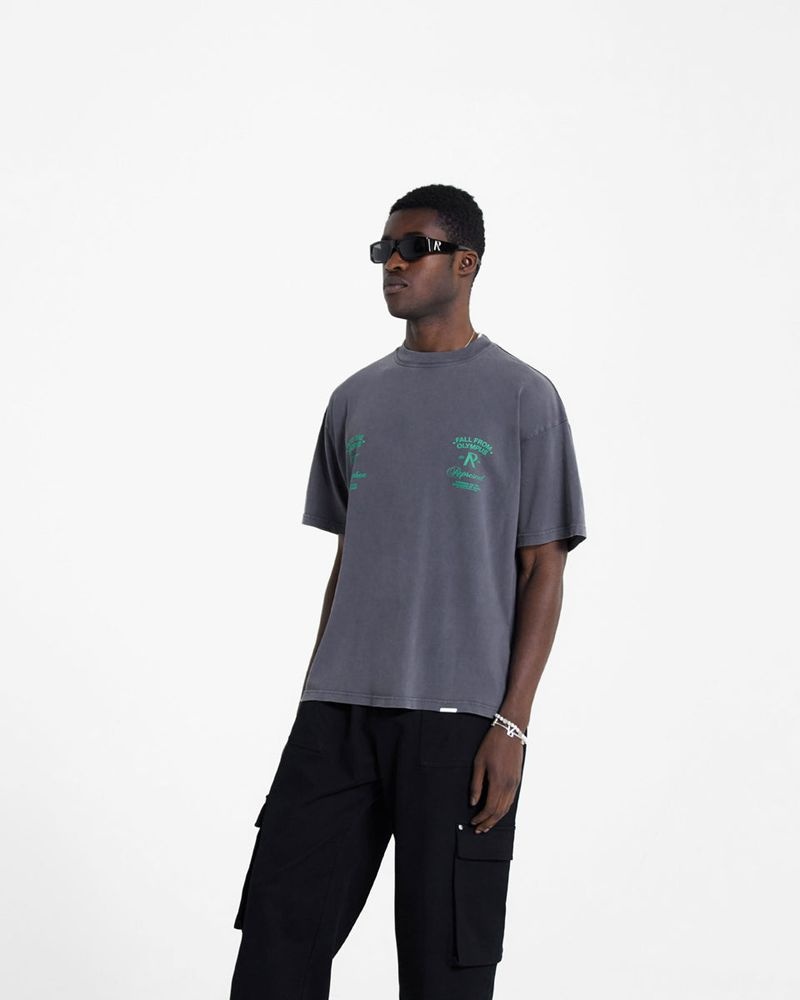 Pánské Tričko Represent Fall From Olympus Tmavě Šedé Zelene | CZ-ZOTXH5018