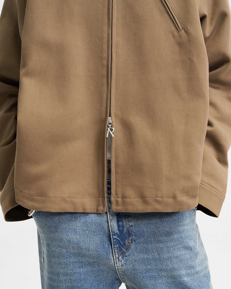 Pánské Tričko Represent Heavy Zip Hnědé | CZ-CDLBZ6514