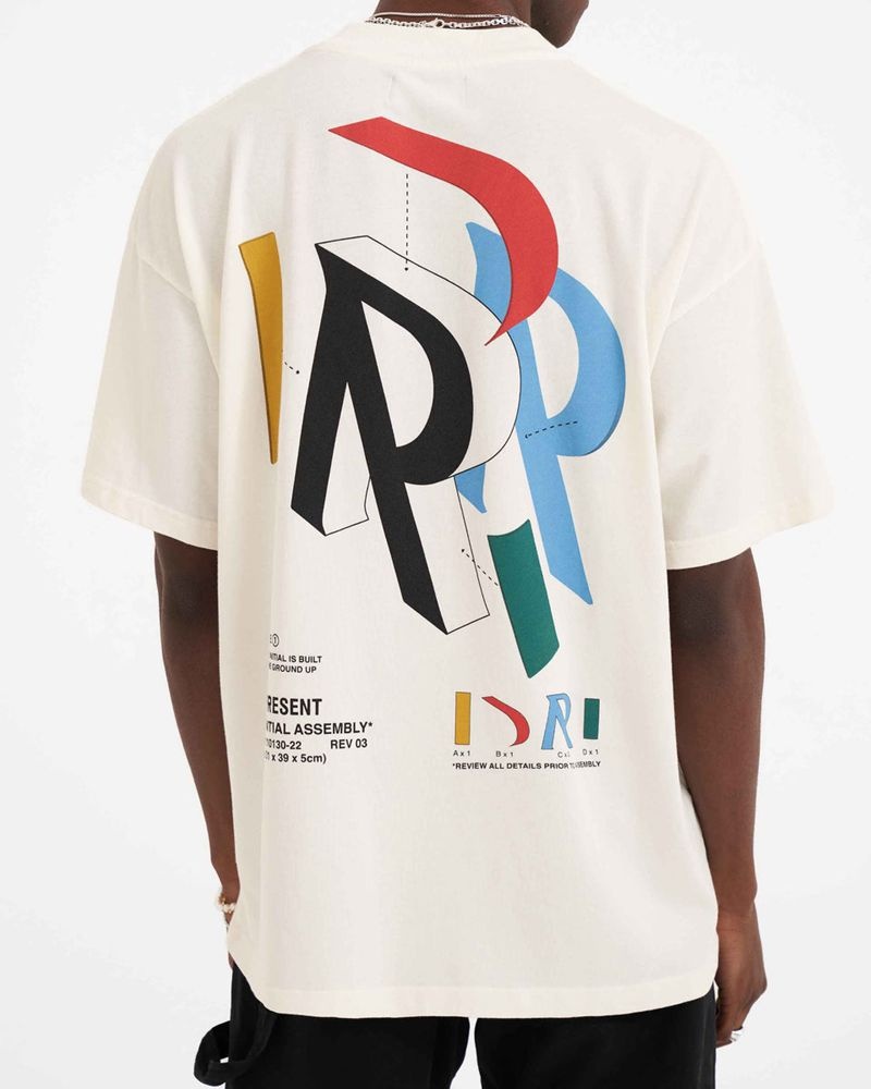 Pánské Tričko Represent Initial Assembly Bílé | CZ-DZWHK3728