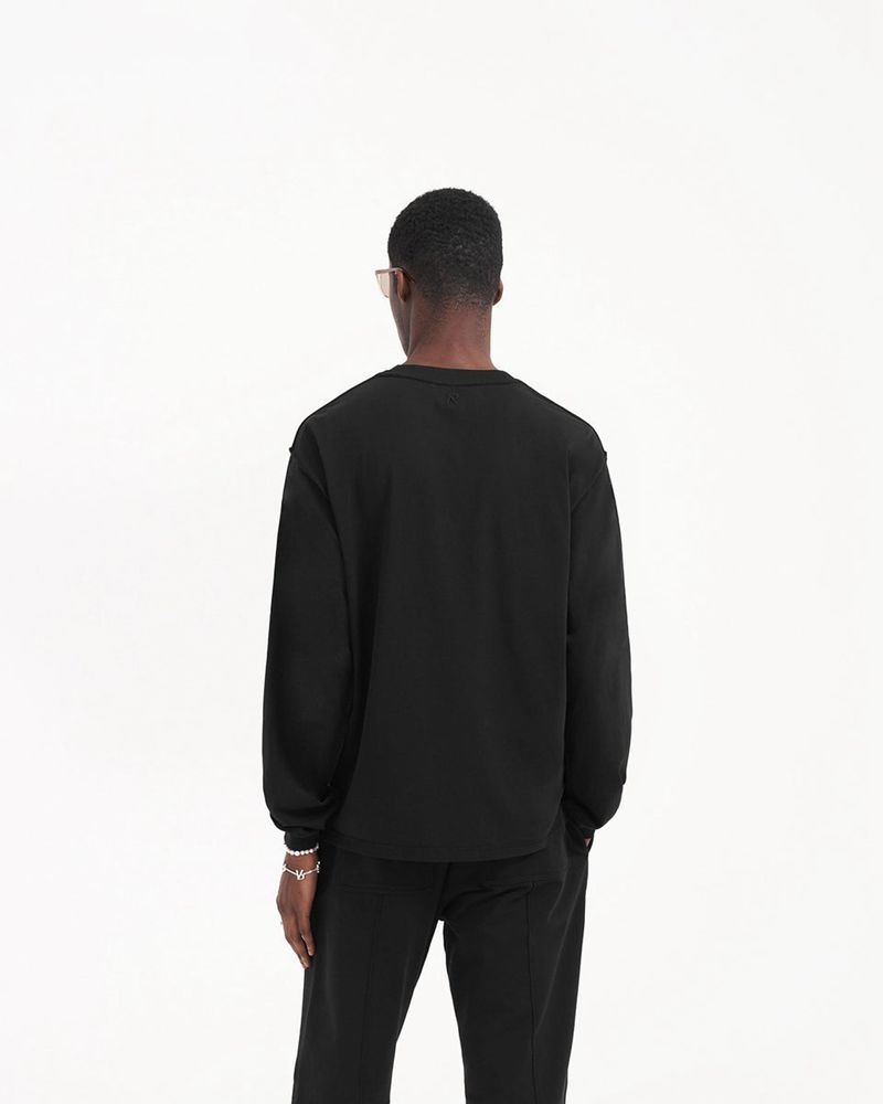 Pánské Tričko Represent Initial Long Sleeve Černé | CZ-CWJVK5134