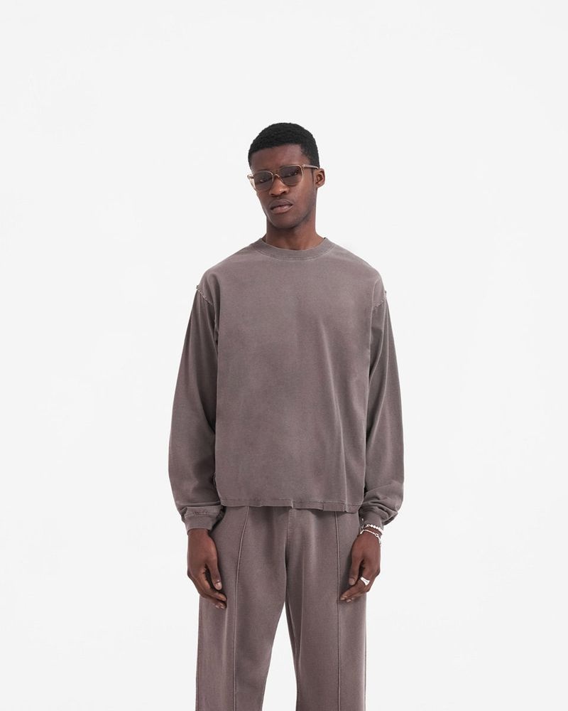Pánské Tričko Represent Initial Long Sleeve Taupe | CZ-ZPURE5746
