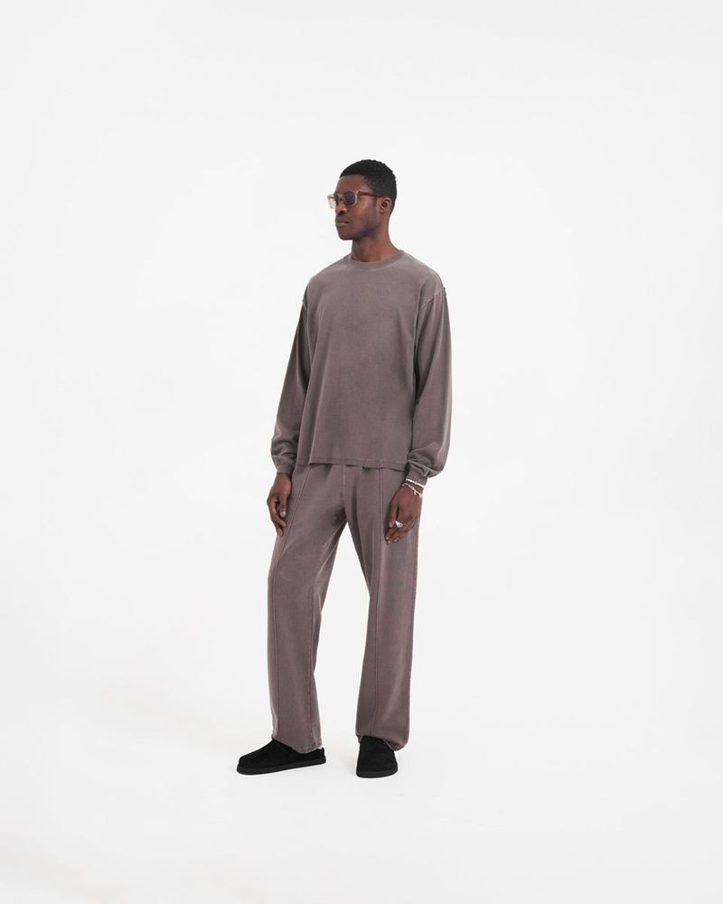 Pánské Tričko Represent Initial Long Sleeve Taupe | CZ-ZPURE5746