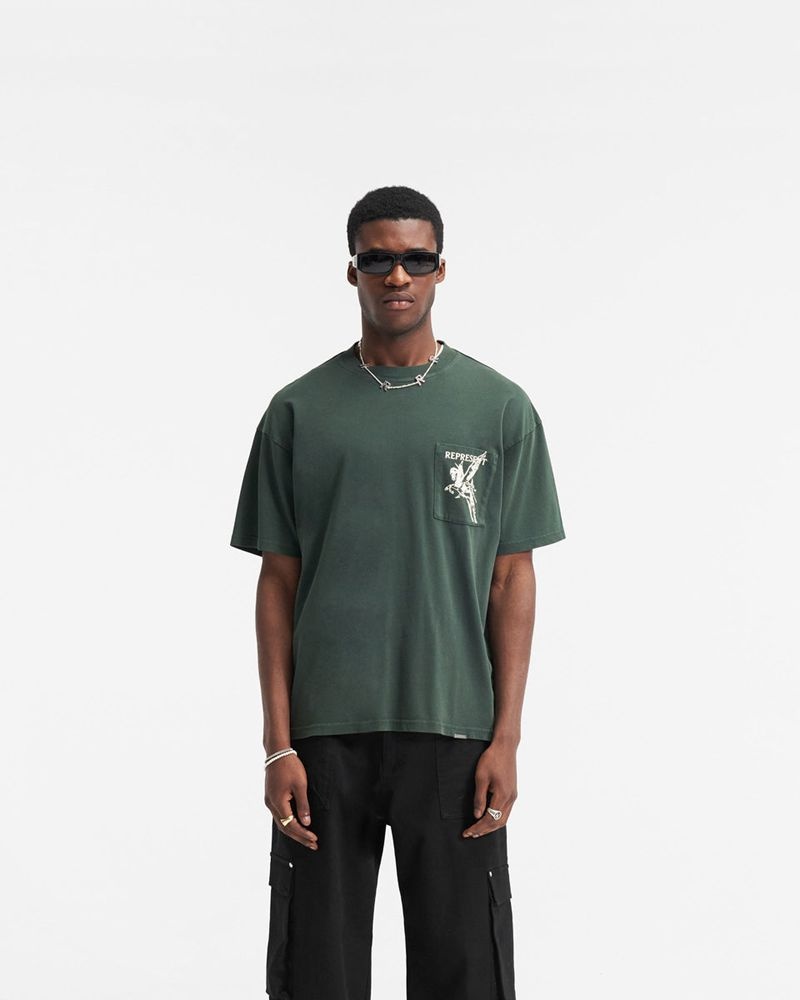 Pánské Tričko Represent Mascot Zelene | CZ-GJNBQ6712