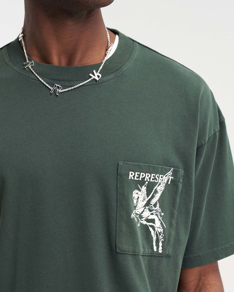 Pánské Tričko Represent Mascot Zelene | CZ-GJNBQ6712