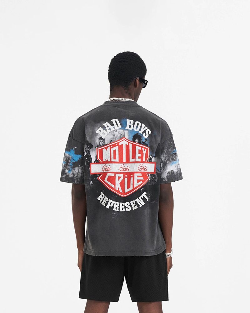 Pánské Tričko Represent Motley Crue Bad Boys Šedé Viacfarebný | CZ-EWRIX4215