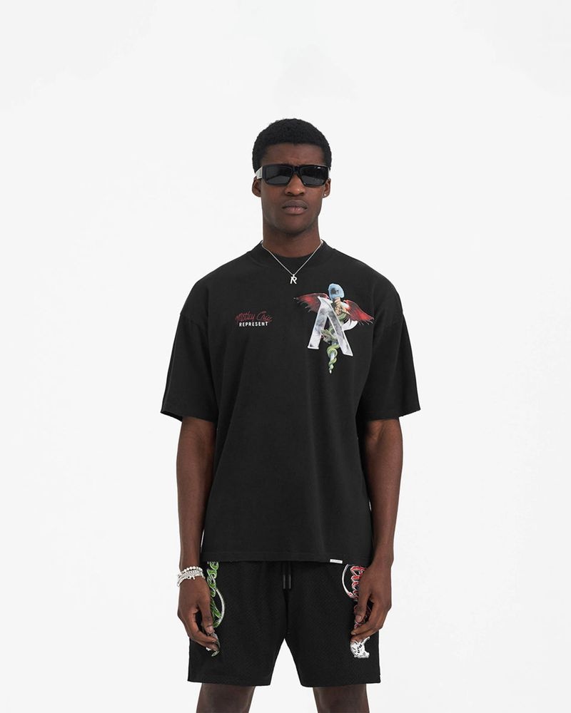 Pánské Tričko Represent Motley Crue Grafická Černé | CZ-DJLGI9842
