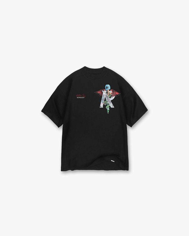 Pánské Tričko Represent Motley Crue Grafická Černé | CZ-DJLGI9842