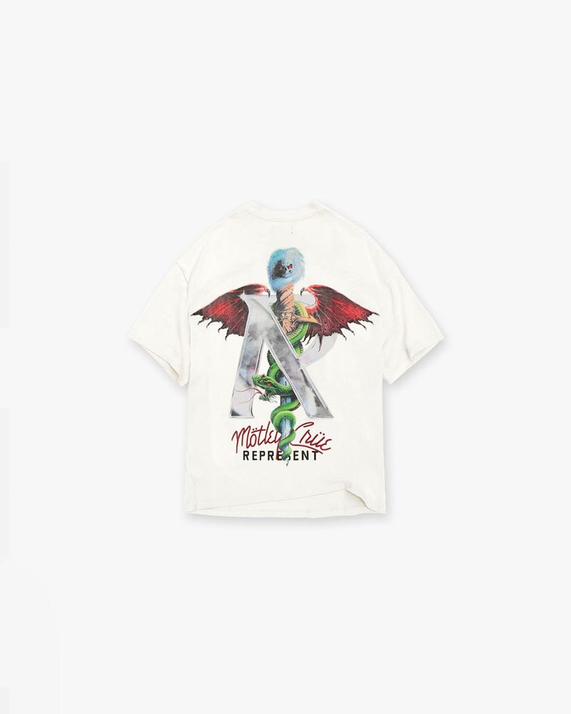 Pánské Tričko Represent Motley Crue Grafická Bílé | CZ-INYTM7405