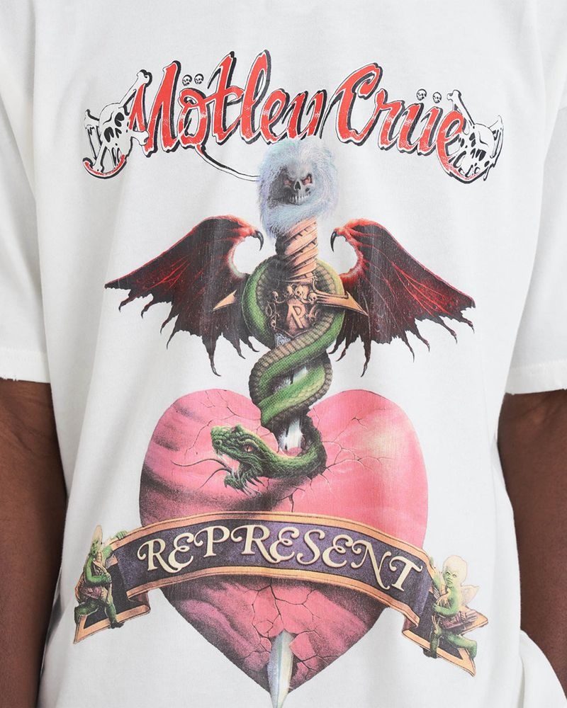 Pánské Tričko Represent Motley Crue Without You Bílé | CZ-HYBZD5678