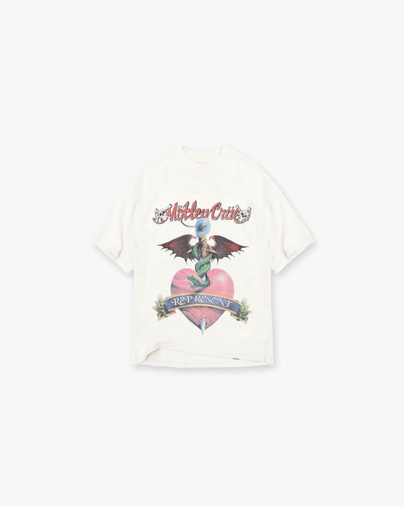 Pánské Tričko Represent Motley Crue Without You Bílé | CZ-HYBZD5678