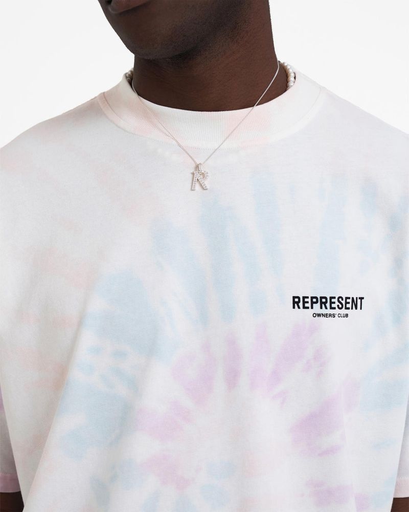 Pánské Tričko Represent Owners Club Bílé Světle Blankyt Světle Růžové | CZ-SWNDC1965