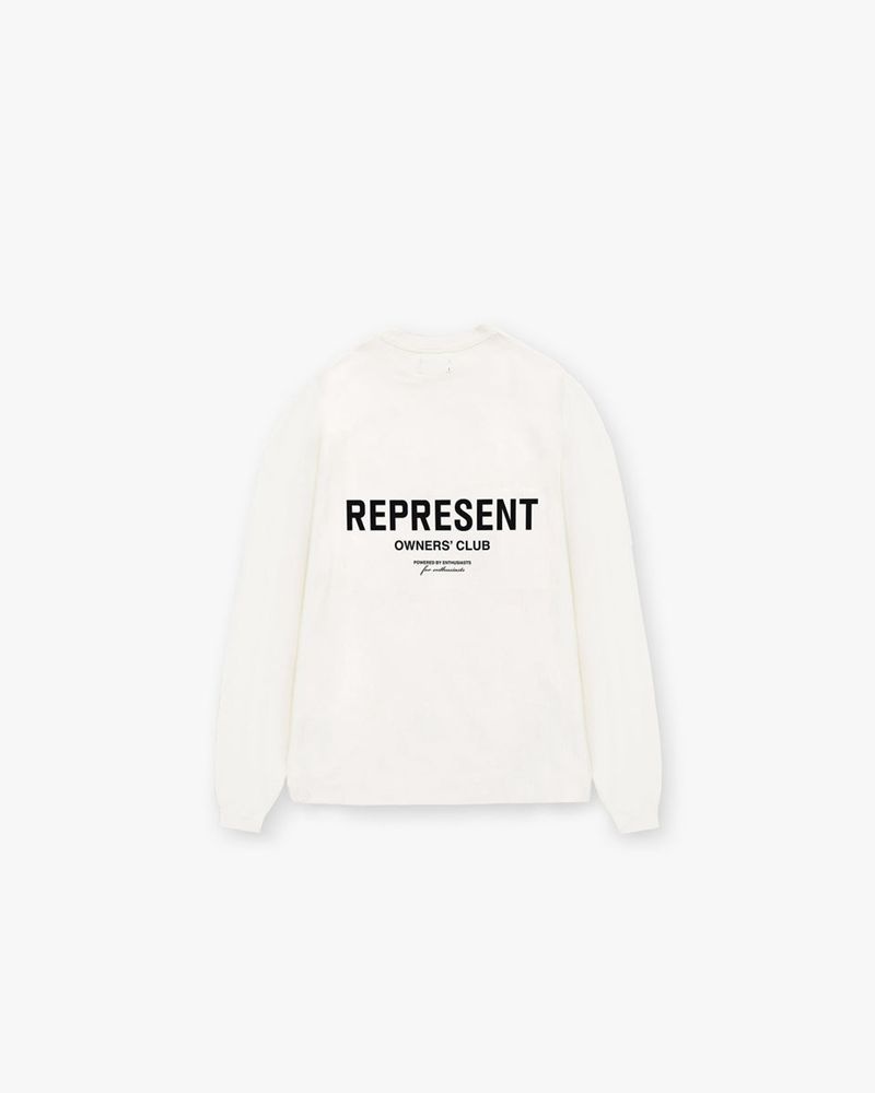 Pánské Tričko Represent Owners Club Long Sleeve Bílé | CZ-UPQEN1879