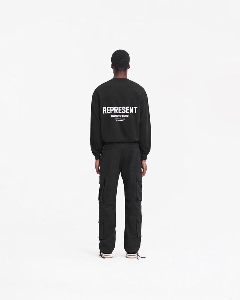 Pánské Tričko Represent Owners Club Long Sleeve Černé | CZ-VILWD9612