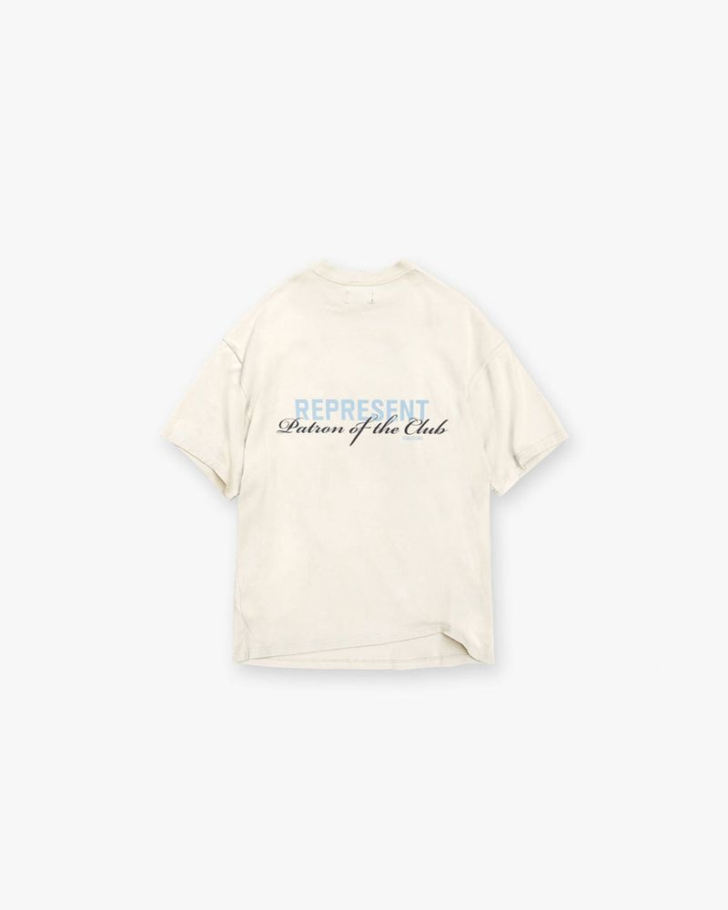Pánské Tričko Represent Patron Of The Club Krém | CZ-MWPKA2675
