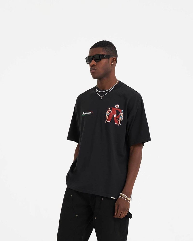 Pánské Tričko Represent Premium Černé | CZ-INDMJ9851