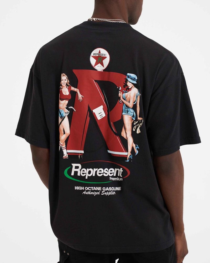 Pánské Tričko Represent Premium Černé | CZ-INDMJ9851