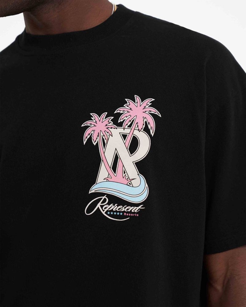 Pánské Tričko Represent Resort Černé | CZ-GUNEB1650