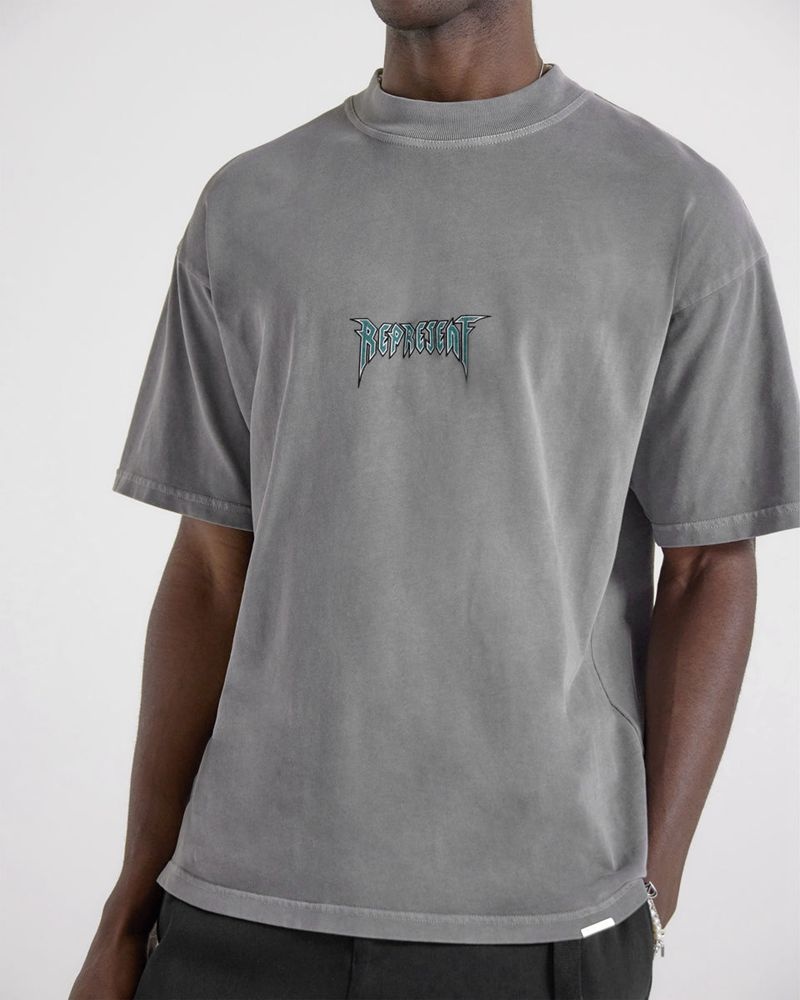 Pánské Tričko Represent Rock Logo Šedé | CZ-CEBHL0461