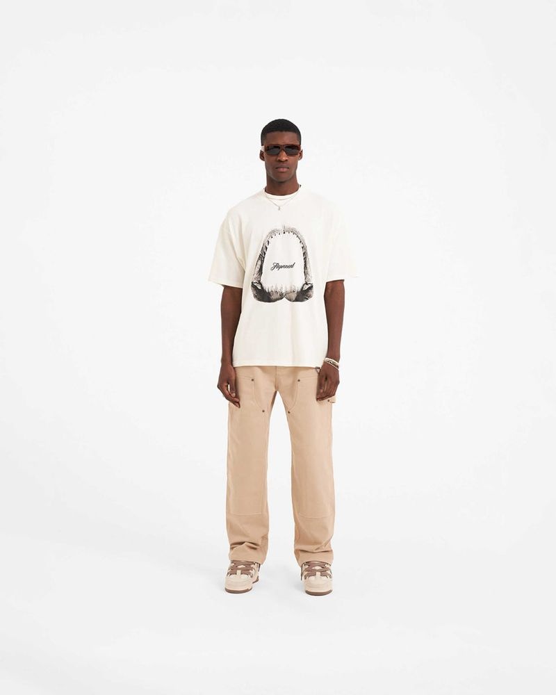 Pánské Tričko Represent Shark Jaws Bílé | CZ-PYWVT5831