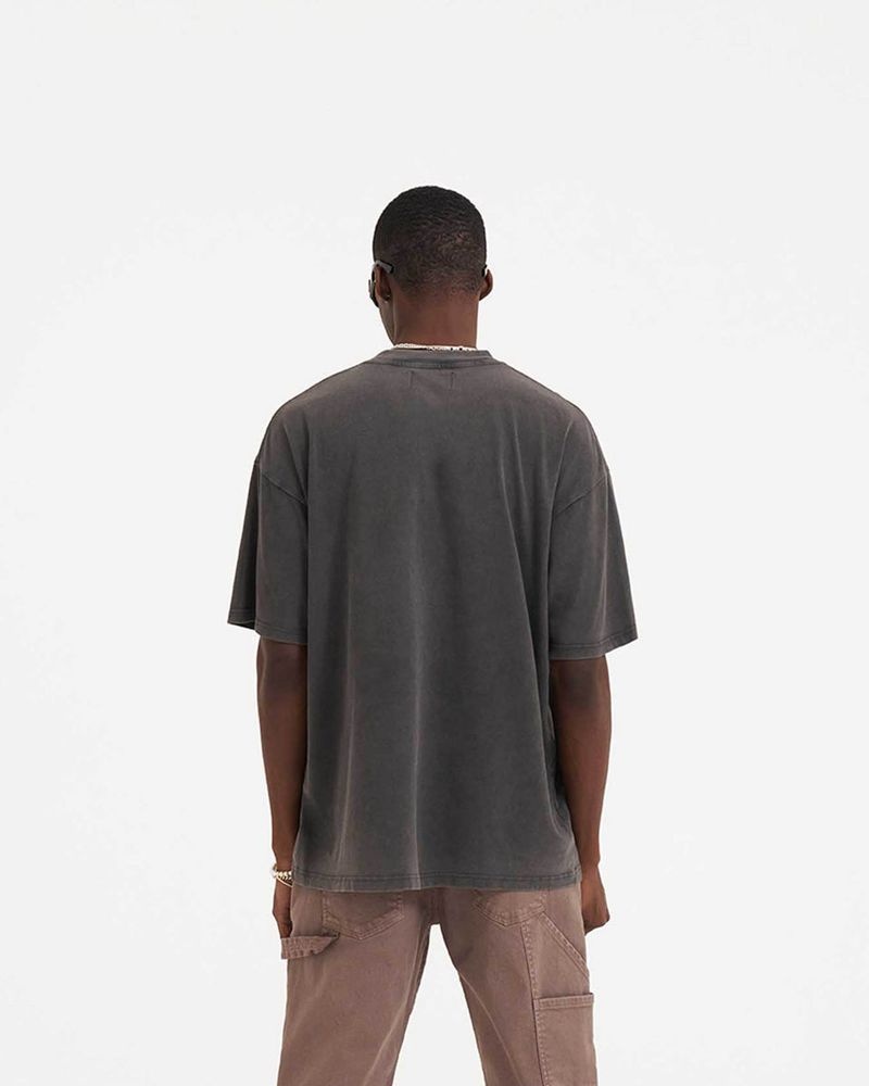 Pánské Tričko Represent Shark Jaws Tmavě Šedé | CZ-TROLU4768