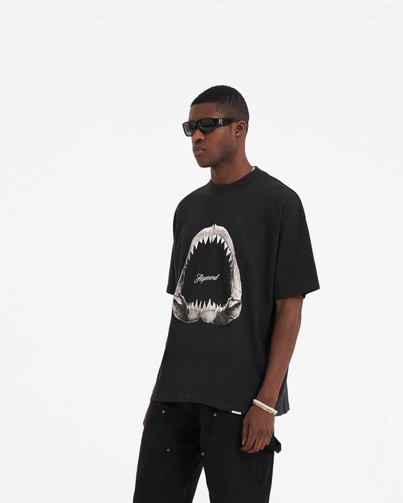 Pánské Tričko Represent Shark Jaws Černé | CZ-RWKLU2583