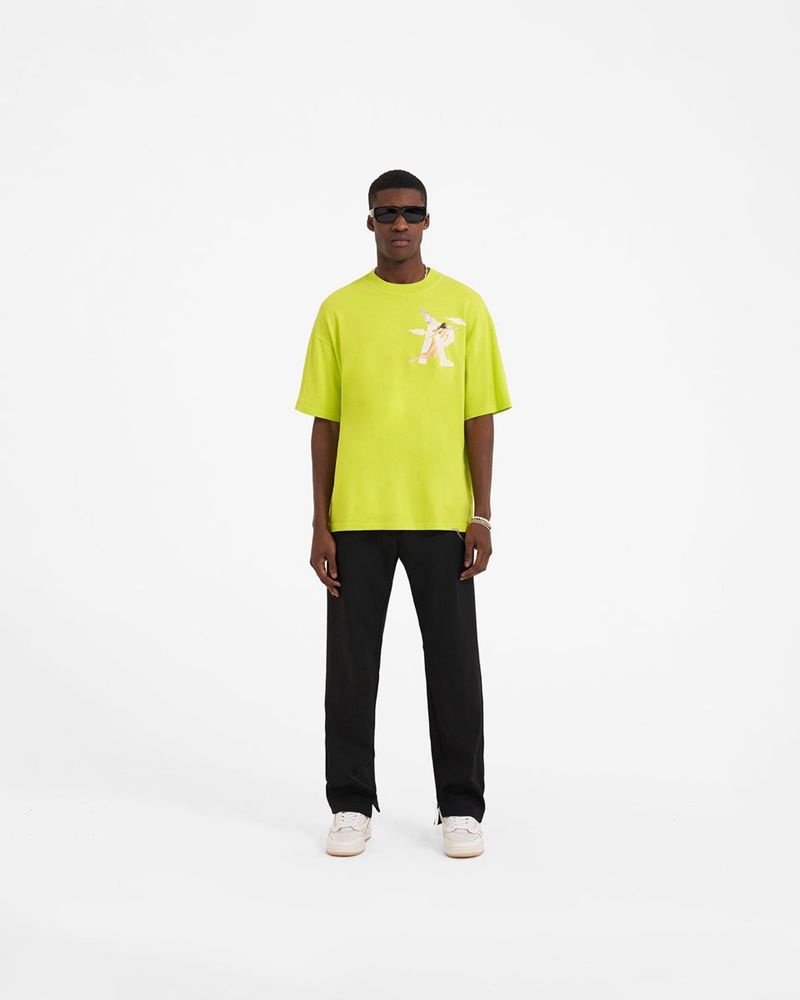 Pánské Tričko Represent Storms In Heaven Světle Zelene | CZ-RXZFP7025