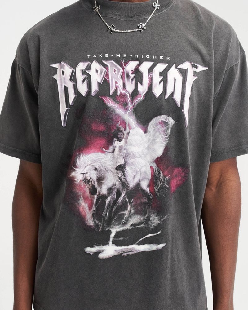 Pánské Tričko Represent Take Me Higher Šedé | CZ-ONMQP0189