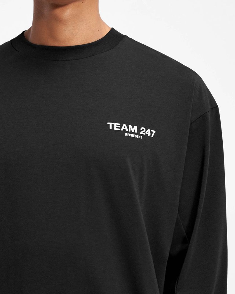 Pánské Tričko Represent Team 247 Long Sleeve Černé | CZ-ZBQML3652
