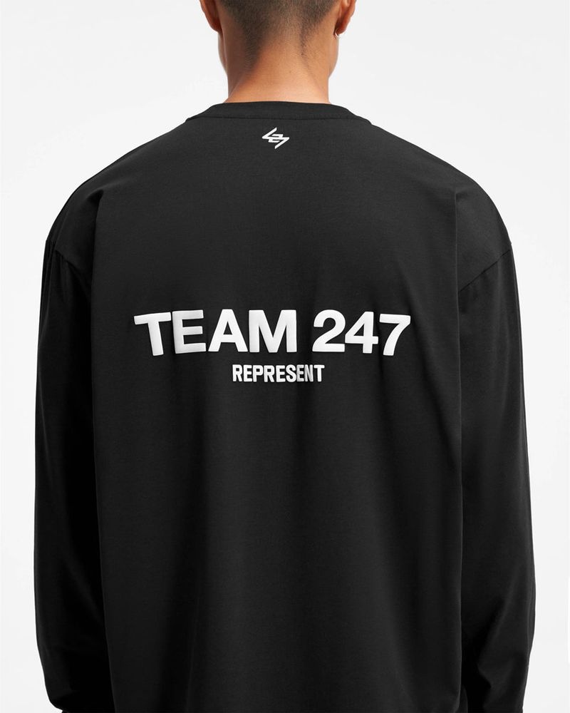 Pánské Tričko Represent Team 247 Long Sleeve Černé | CZ-ZBQML3652