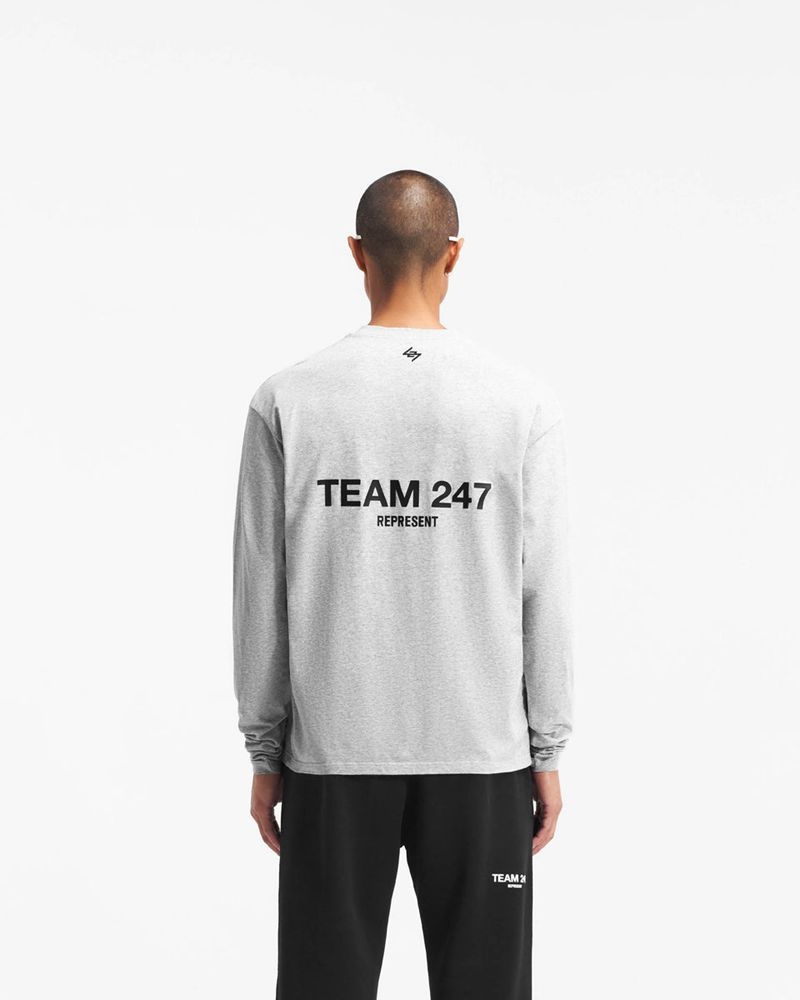 Pánské Tričko Represent Team 247 Long Sleeve Šedé | CZ-IWROC0963